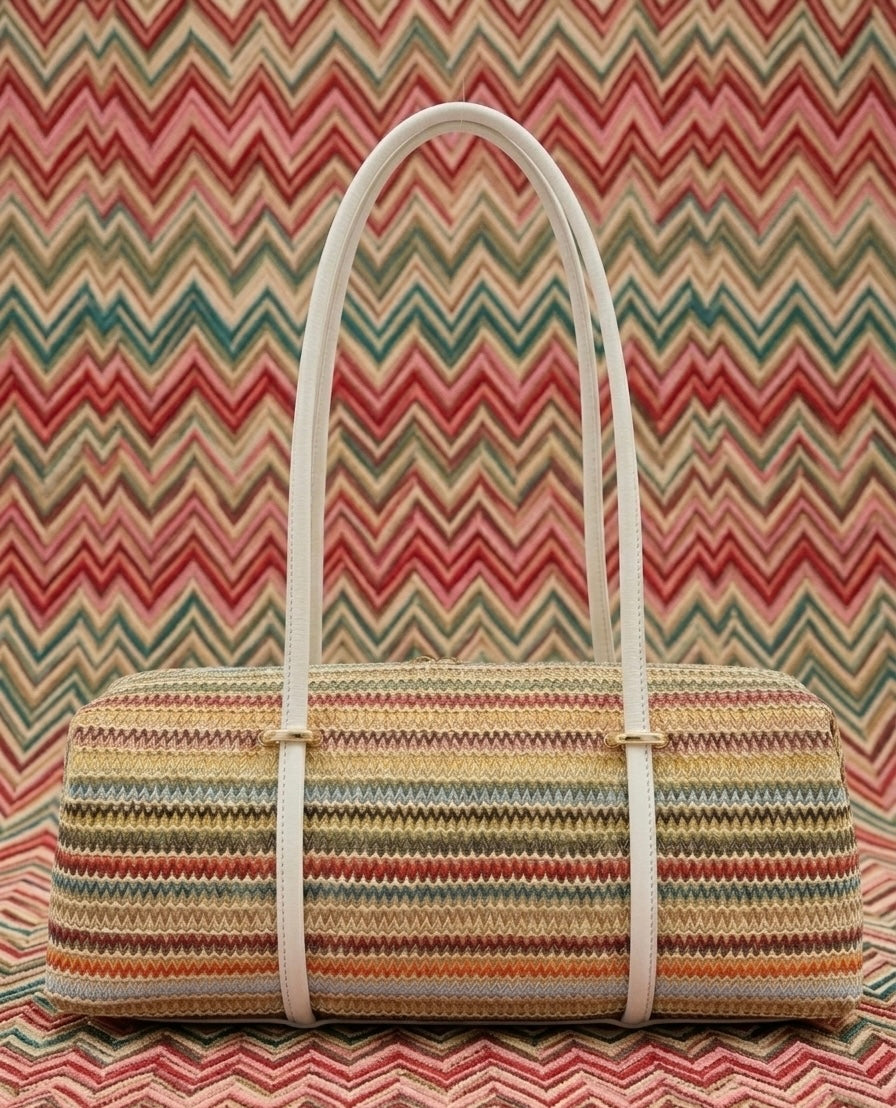 Borsa Maxi Baguette multicolore