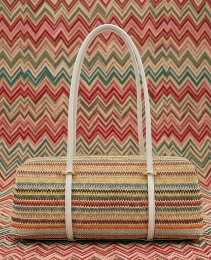 Borsa Maxi Baguette multicolore