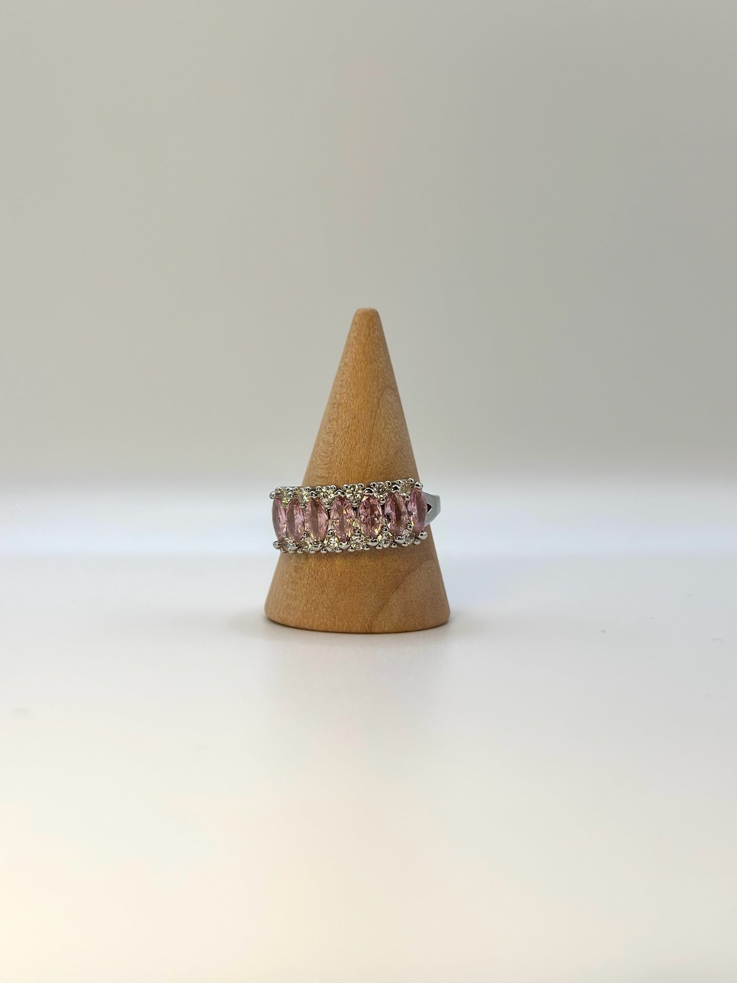 Anello "CORONA ARGENTO-ROSA"