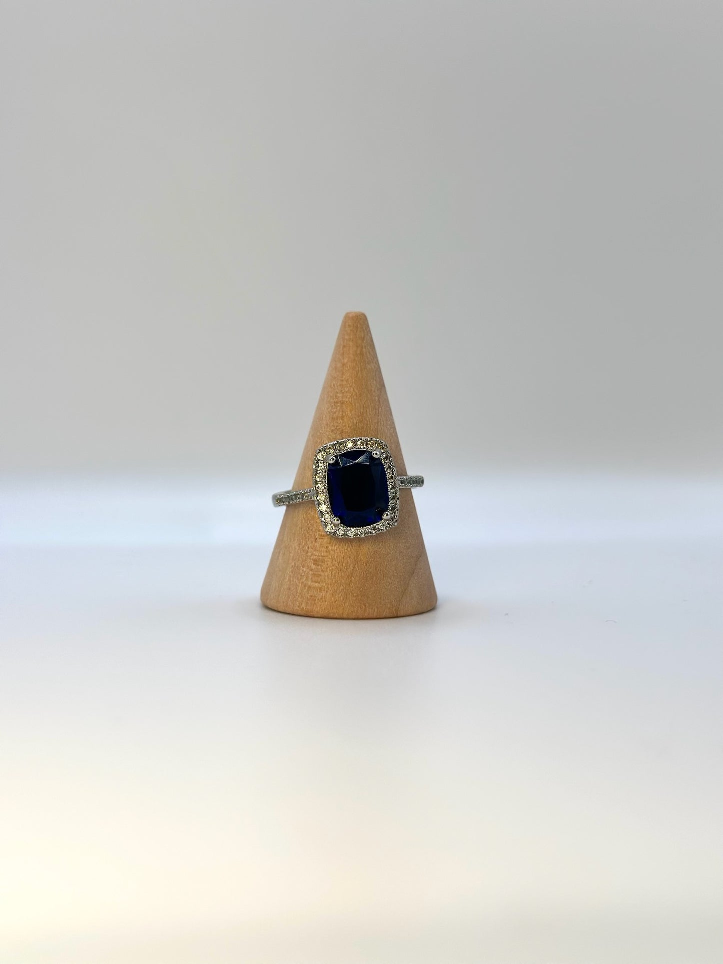 Anello "SOLITARIO ARGENTO-BLU"