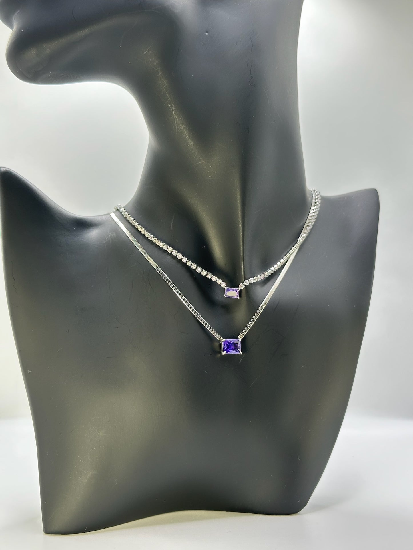 Collana “DOPPIO DIAMANTE” argento