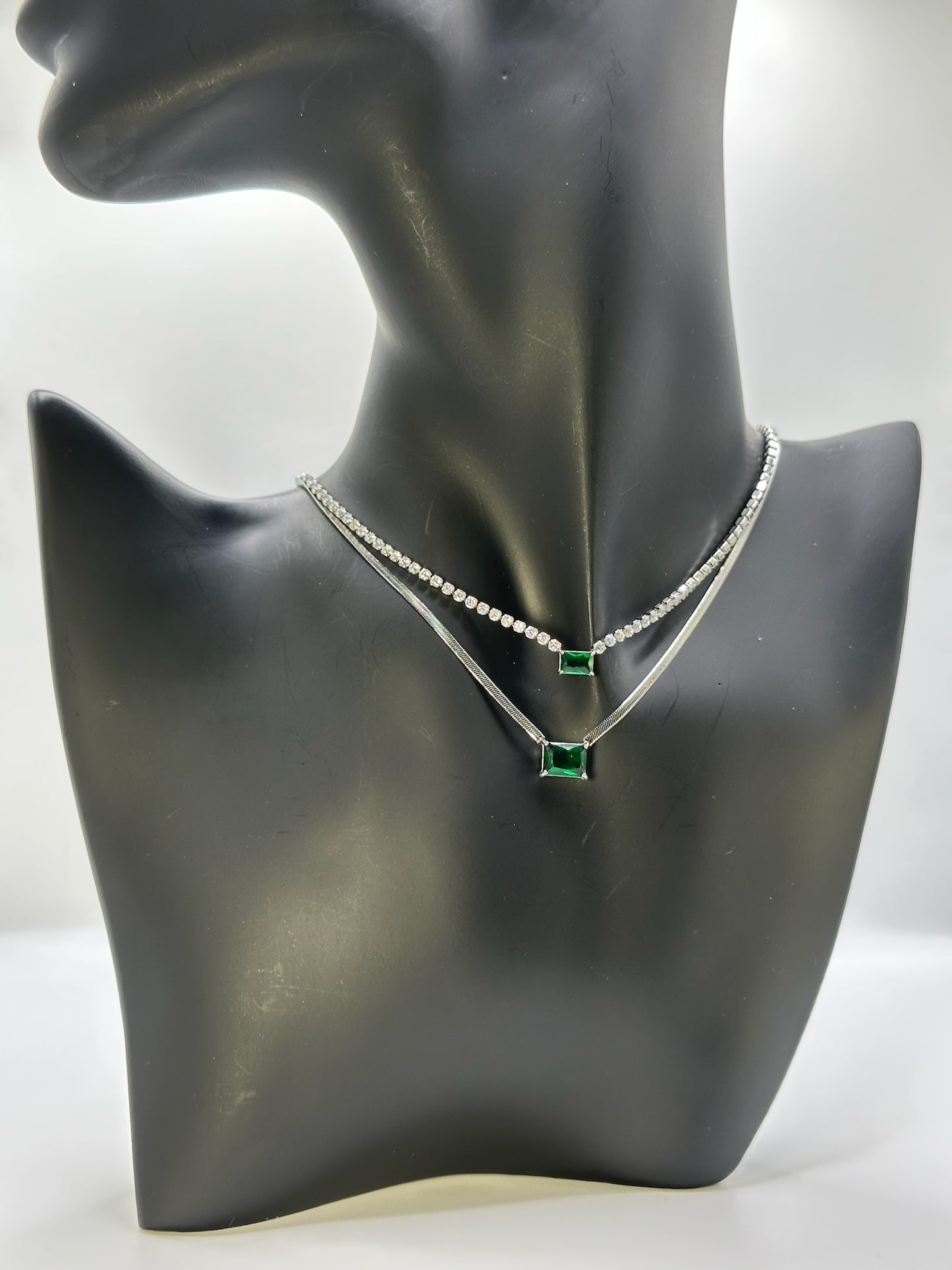 Collana “DOPPIO DIAMANTE” argento