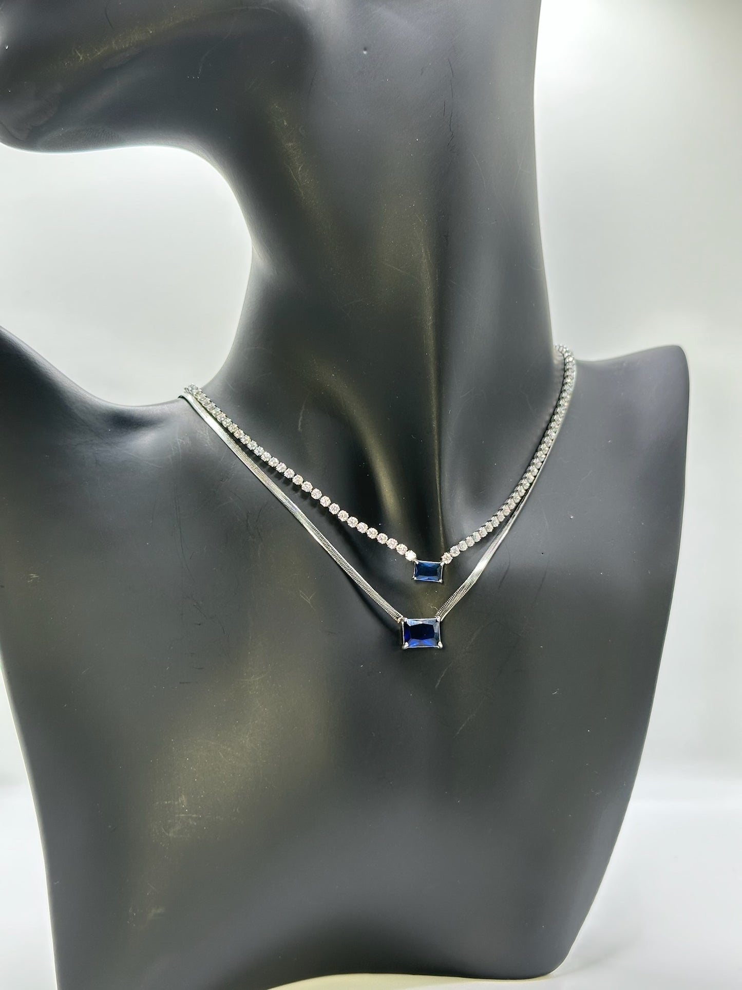 Collana “DOPPIO DIAMANTE” argento