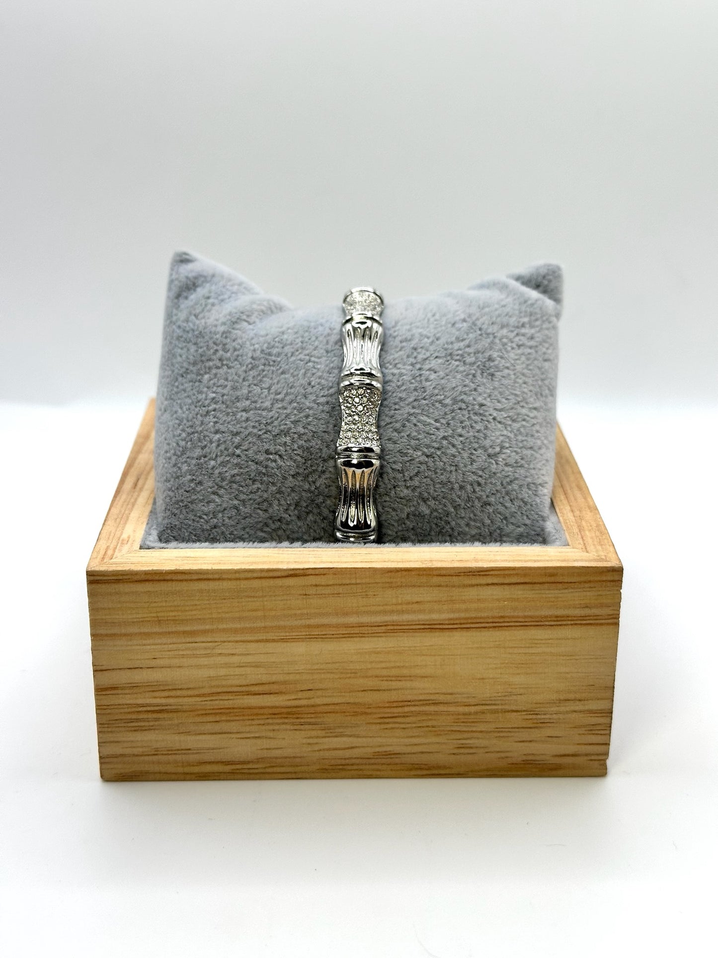 Bracciale Bambù zirconi grezzo