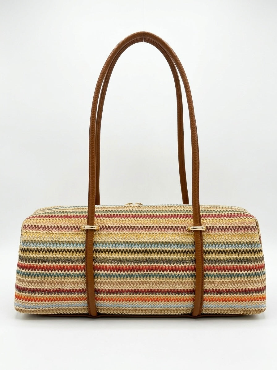 Borsa Maxi Baguette multicolore