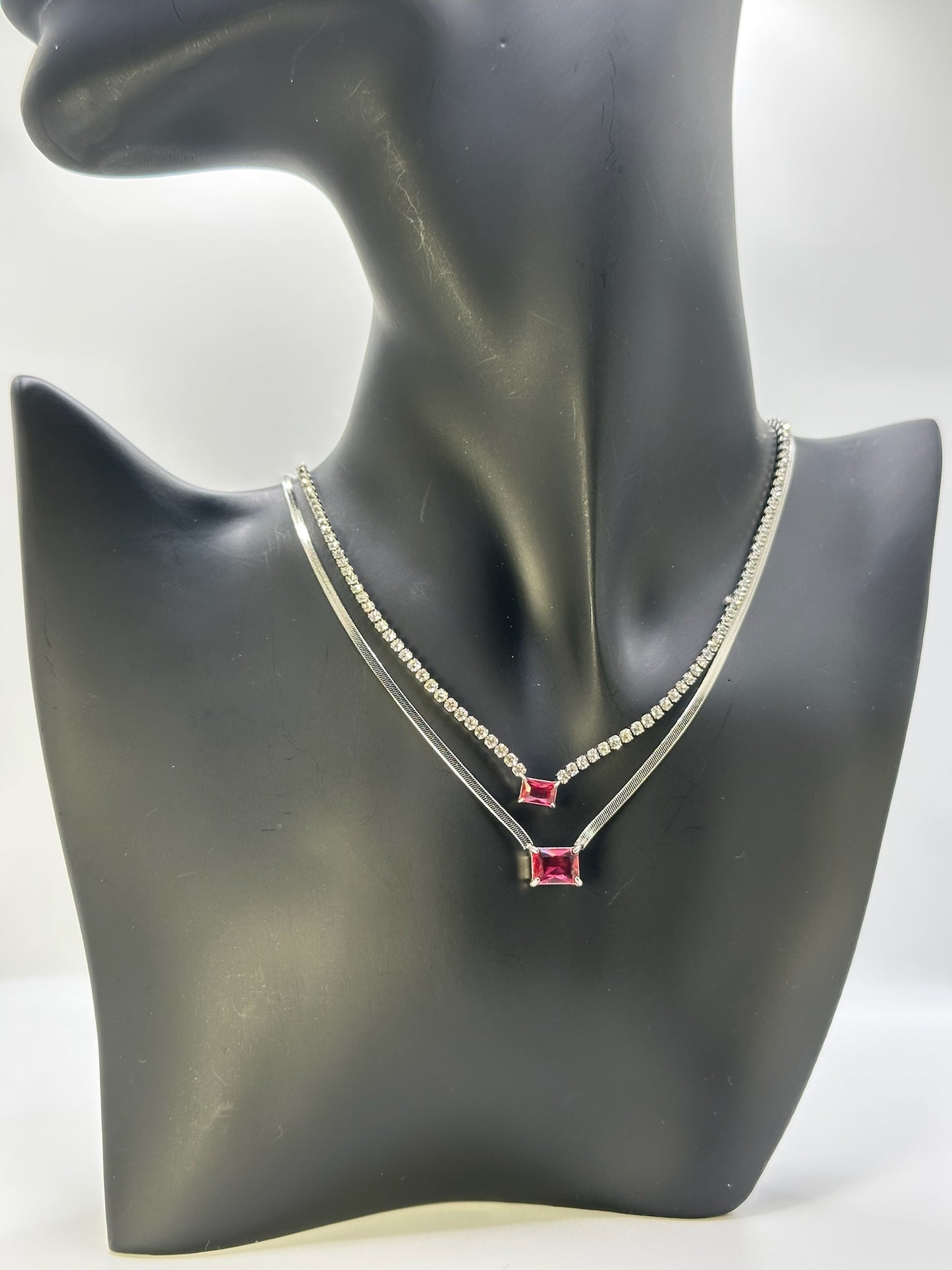 Collana “DOPPIO DIAMANTE” argento