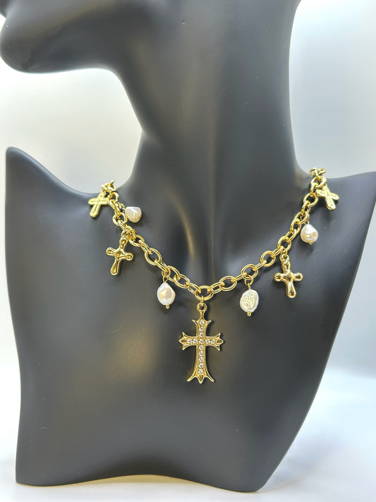 Collana "CHARM CROCE"