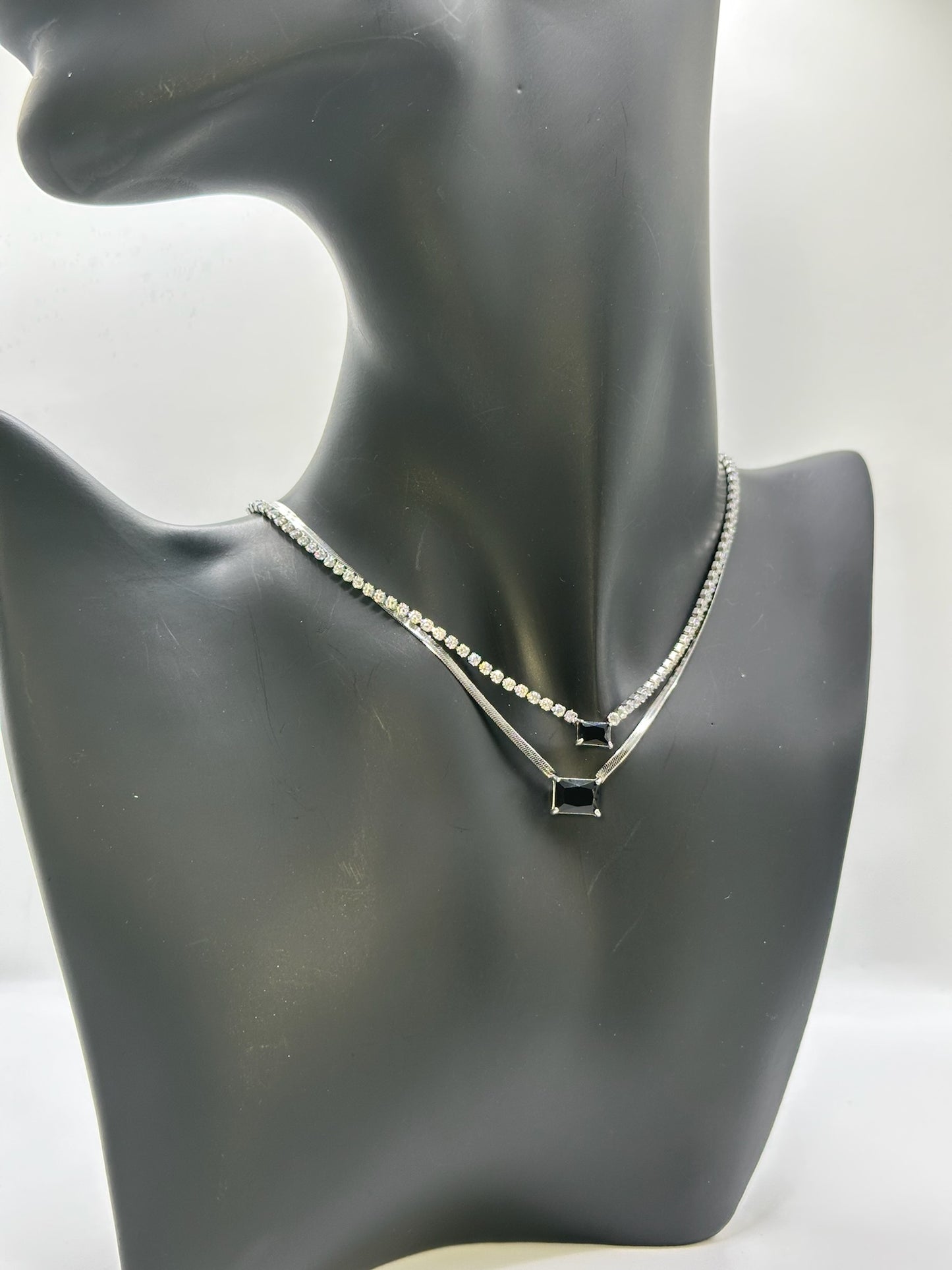 Collana “DOPPIO DIAMANTE” argento