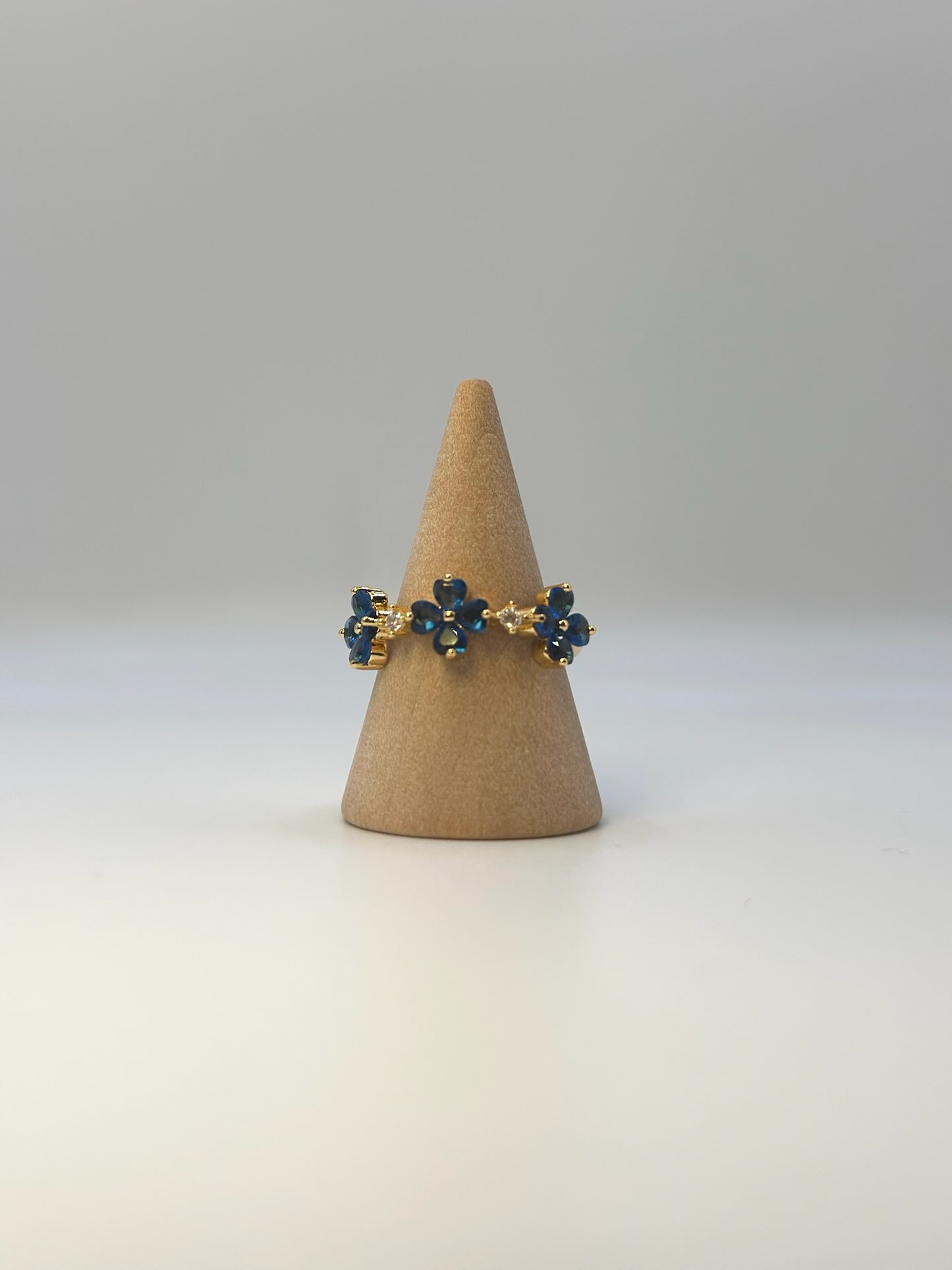 Anello “PETALO ORO-BLU”